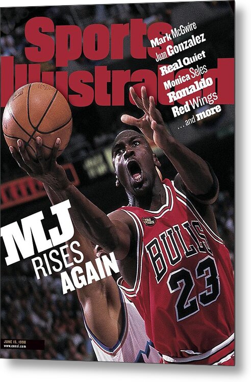 Playoffs Metal Print featuring the photograph Chicago Bulls Michael Jordan, 1998 Nba Finals Sports Illustrated Cover by Sports Illustrated