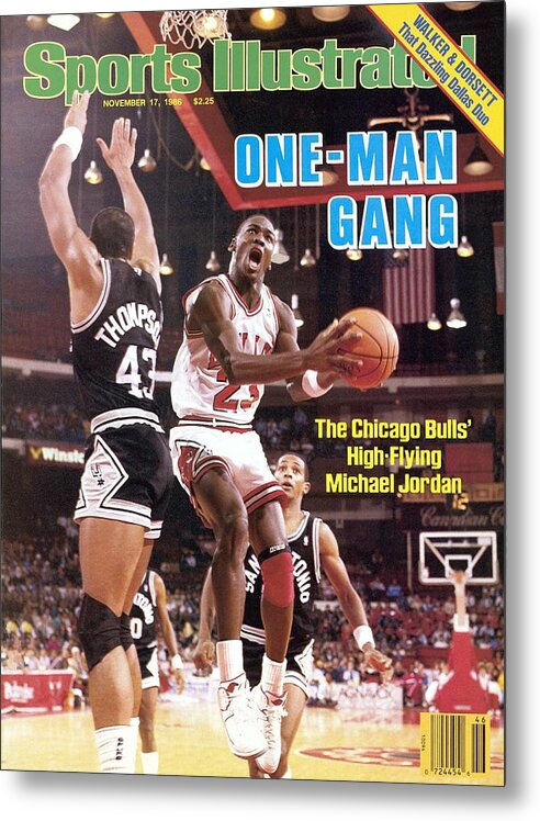 1980-1989 Metal Print featuring the photograph Chicago Bulls Michael Jordan... Sports Illustrated Cover by Sports Illustrated