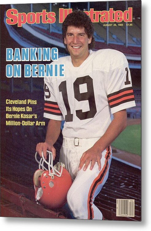 1980-1989 Metal Print featuring the photograph Cleveland Browns Qb Bernie Kosar Sports Illustrated Cover by Sports Illustrated