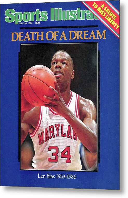 Cocaine Metal Print featuring the photograph Death Of A Dream University Of Maryland Len Bias, 1963-1986 Sports Illustrated Cover by Sports Illustrated