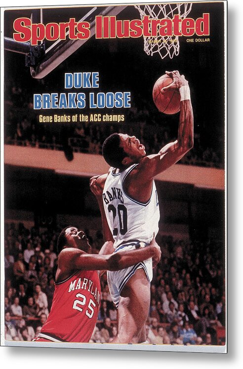 Magazine Cover Metal Print featuring the photograph Duke University Gene Banks, 1978 Acc Tournament Sports Illustrated Cover by Sports Illustrated