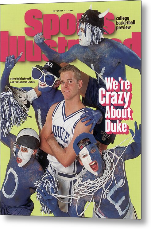 Magazine Cover Metal Print featuring the Duke University Steve Wojciechowski, 1997-98 College Sports Illustrated Cover by Sports Illustrated