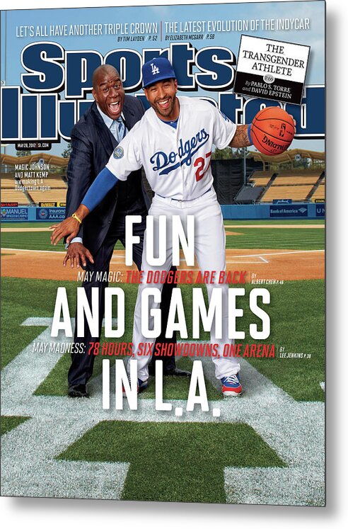Magazine Cover Metal Print featuring the photograph Fun And Games In L.a. Sports Illustrated Cover by Sports Illustrated