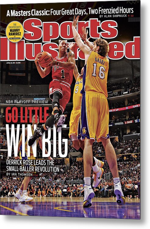 Chicago Bulls Metal Print featuring the photograph Go Little, Win Bing 2011 Nba Playoff Preview Issue Sports Illustrated Cover by Sports Illustrated