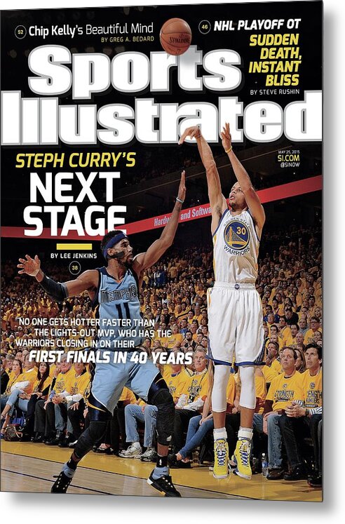 Magazine Cover Metal Print featuring the photograph Golden State Warriors Vs Memphis Grizzlies, 2015 Nba Sports Illustrated Cover by Sports Illustrated