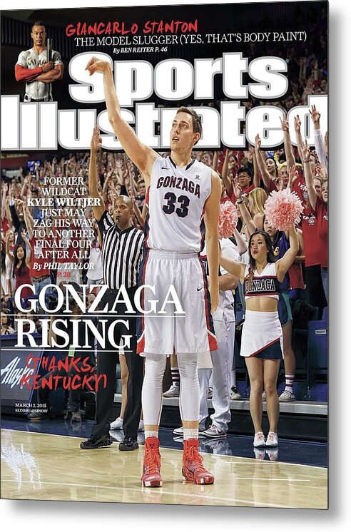 Magazine Cover Metal Print featuring the photograph Gonzaga Rising Sports Illustrated Cover by Sports Illustrated