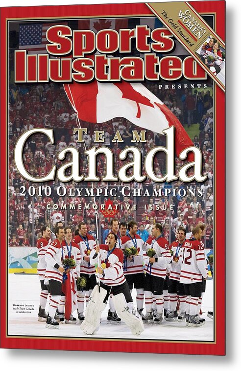 The Olympic Games Metal Print featuring the photograph Ice Hockey, 2010 Winter Olympics Sports Illustrated Cover by Sports Illustrated