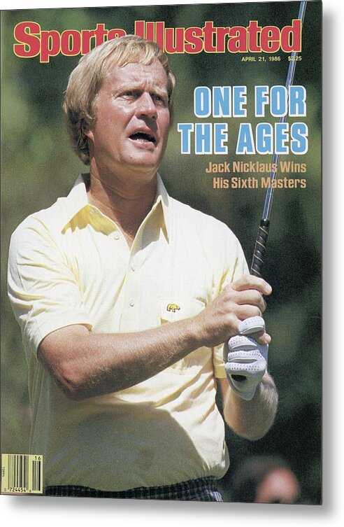 1980-1989 Metal Print featuring the photograph Jack Nicklaus, 1986 Masters Sports Illustrated Cover by Sports Illustrated