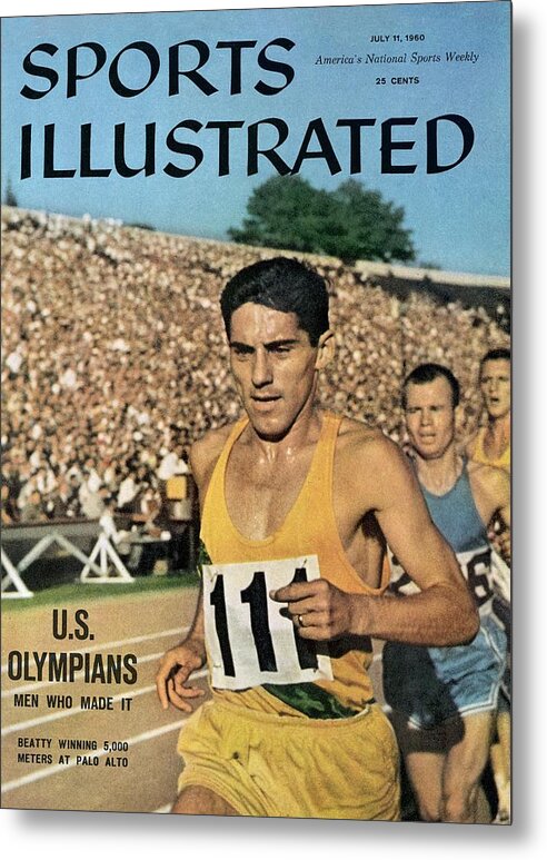 Magazine Cover Metal Print featuring the photograph Jim Beatty, 1960 Us Olympic Trials Sports Illustrated Cover by Sports Illustrated