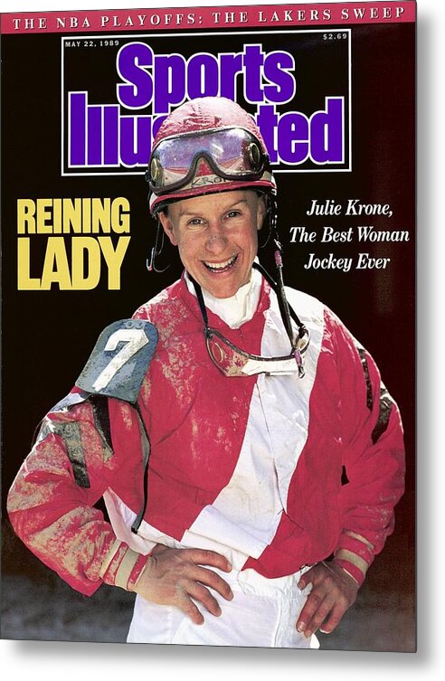 Horse Metal Print featuring the photograph Julie Krone, Horse Racing Jockey Sports Illustrated Cover by Sports Illustrated
