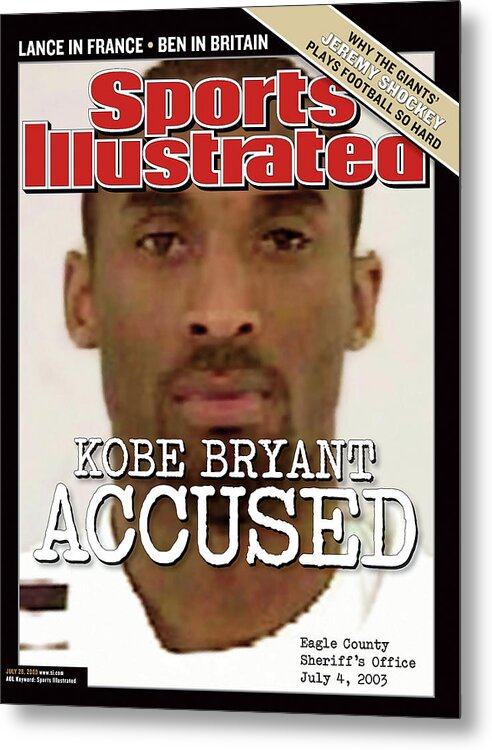 Magazine Cover Metal Print featuring the photograph Kobe Bryant Accused Sports Illustrated Cover by Sports Illustrated