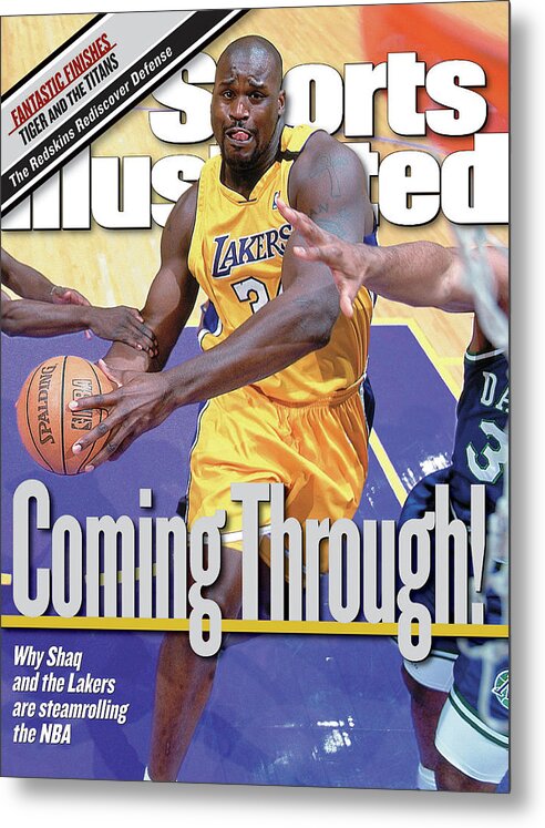 Nba Pro Basketball Metal Print featuring the photograph Los Angeles Lakers Shaquille Oneal... Sports Illustrated Cover by Sports Illustrated