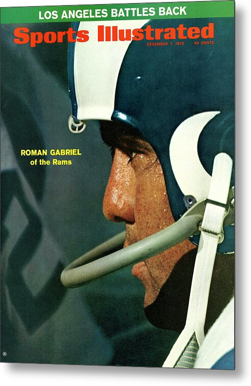 Atlanta Metal Print featuring the photograph Los Angeles Rams Qb Roman Gabriel Sports Illustrated Cover by Sports Illustrated