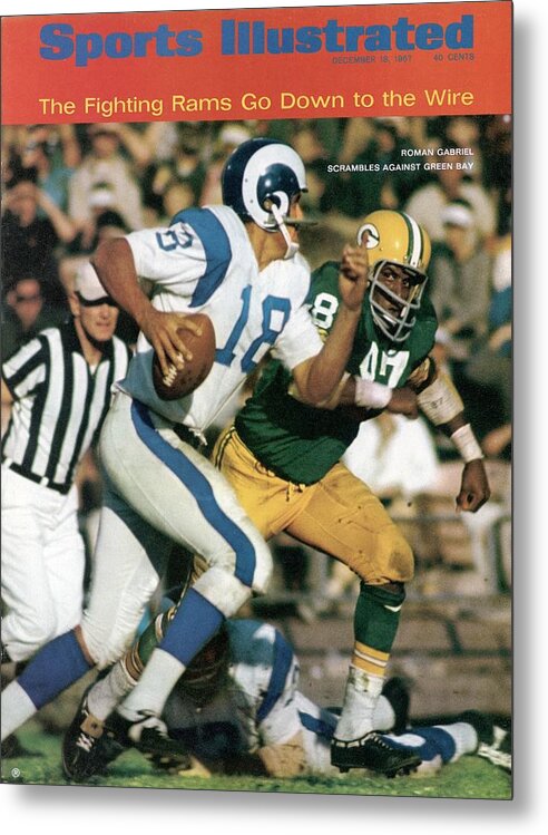 Sports Illustrated Metal Print featuring the photograph Los Angeles Rams Roman Gabriel Sports Illustrated Cover by Sports Illustrated