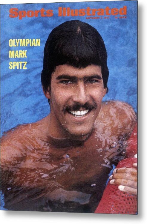 Magazine Cover Metal Print featuring the photograph Mark Spitz, Olympic Swimming Sports Illustrated Cover by Sports Illustrated