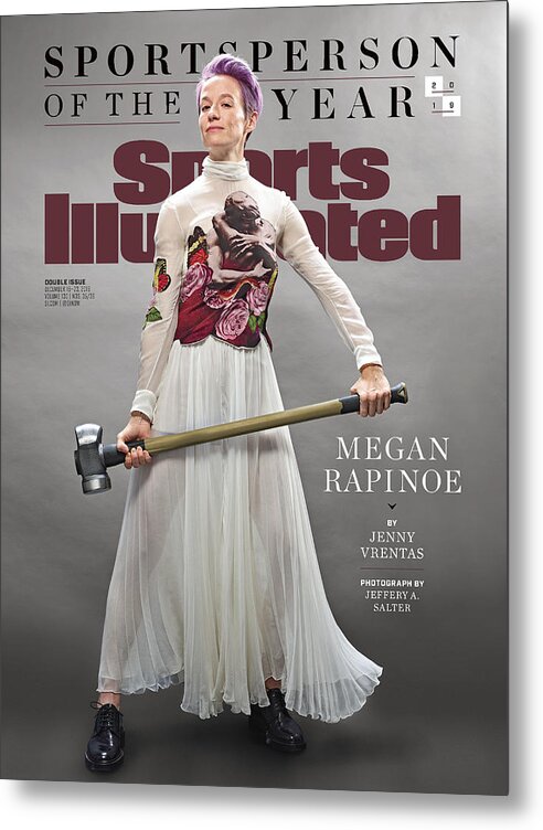 Magazine Cover Metal Print featuring the photograph Megan Rapinoe, 2019 Sportsperson Of The Year Sports Illustrated Cover by Sports Illustrated