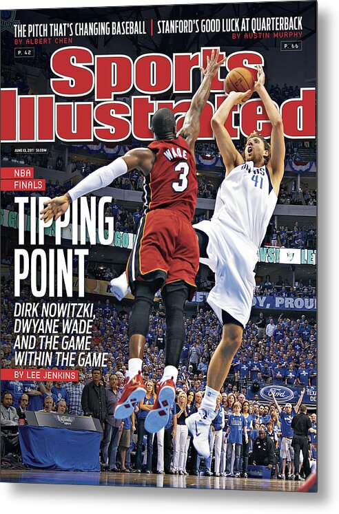 Magazine Cover Metal Print featuring the photograph Miami Heat V Dallas Mavericks - Game Three Sports Illustrated Cover by Sports Illustrated
