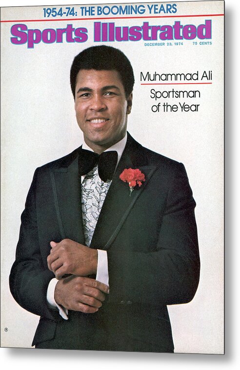 Magazine Cover Metal Print featuring the photograph Muhammad Ali, 1974 Sportsman Of The Year Sports Illustrated Cover by Sports Illustrated