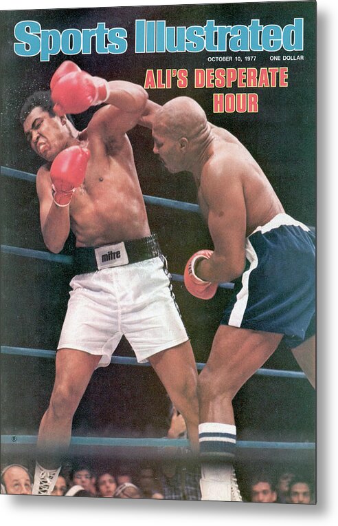Heavyweight Metal Print featuring the photograph Muhammad Ali, 1977 Wbcwba Heavyweight Title Sports Illustrated Cover by Sports Illustrated