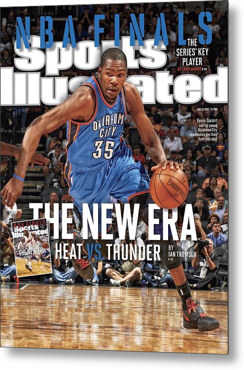 Magazine Cover Metal Print featuring the photograph Nba Finals The New Era, Heat Vs. Thunder Sports Illustrated Cover by Sports Illustrated
