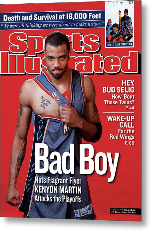 Kenyon Martin Metal Print featuring the photograph New Jersey Nets Kenyon Martin Sports Illustrated Cover by Sports Illustrated