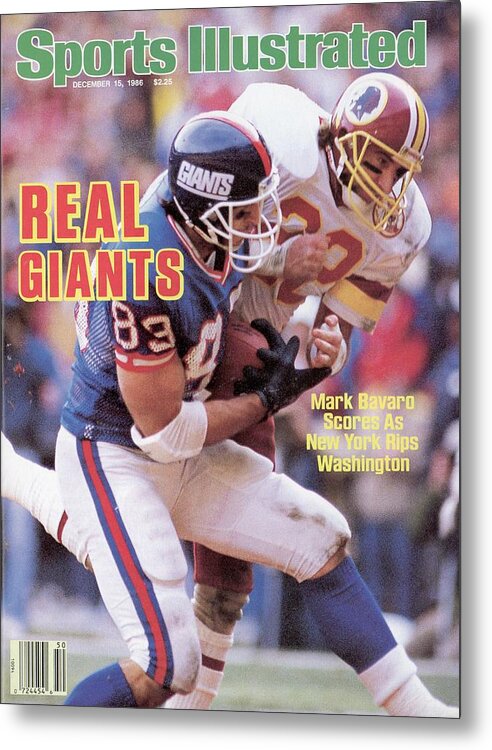 Magazine Cover Metal Print featuring the photograph New York Giants Mark Bavaro... Sports Illustrated Cover by Sports Illustrated