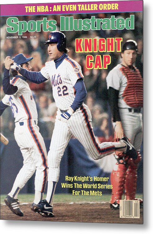 Magazine Cover Metal Print featuring the photograph New York Mets Ray Knight, 1986 World Series Sports Illustrated Cover by Sports Illustrated