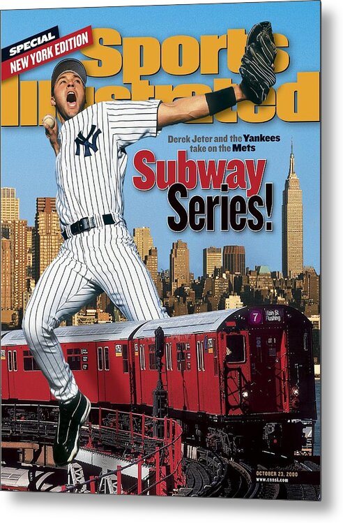 Magazine Cover Metal Print featuring the photograph New York Yankees Derek Jeter Sports Illustrated Cover by Sports Illustrated