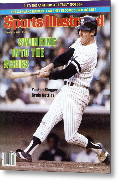 Magazine Cover Metal Print featuring the photograph New York Yankees Graig Nettles, 1981 Al Championship Series Sports Illustrated Cover by Sports Illustrated