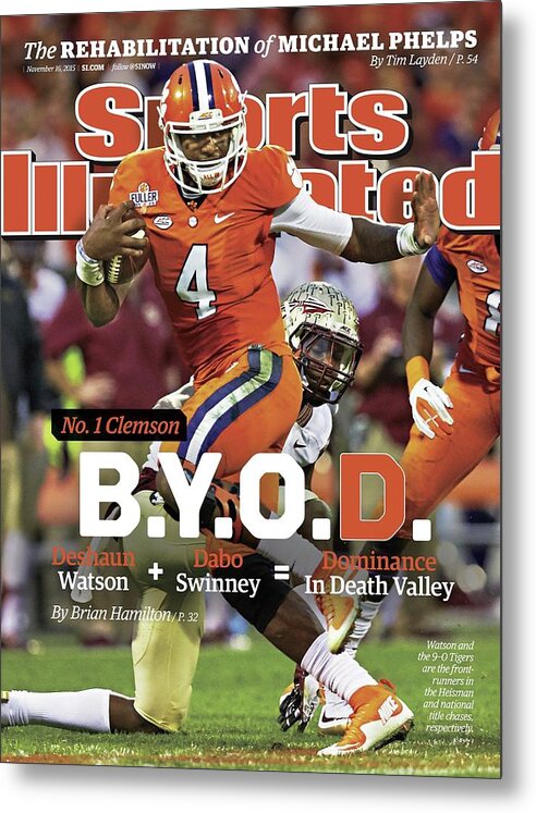 Magazine Cover Metal Print featuring the photograph No.1 Clemson B.y.o.d. Sports Illustrated Cover by Sports Illustrated