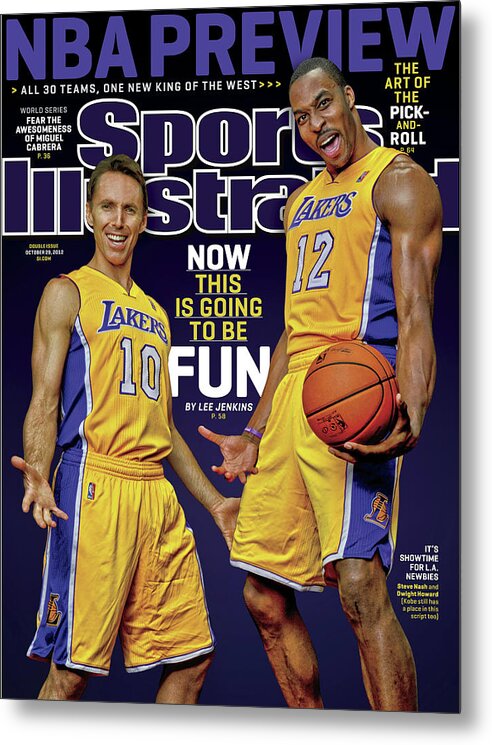 Point Guard Metal Print featuring the photograph Now This Is Going To Be Fun 2012-13 Nba Basketball Preview Sports Illustrated Cover by Sports Illustrated