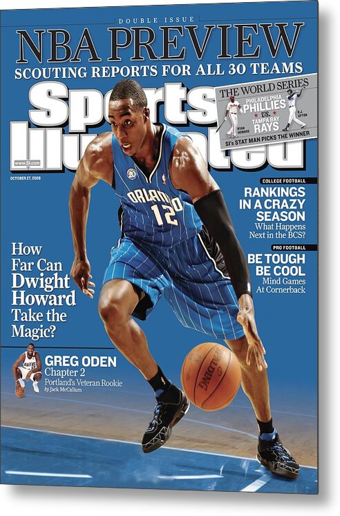 Nba Pro Basketball Metal Print featuring the photograph Orlando Magic Dwight Howard... Sports Illustrated Cover by Sports Illustrated