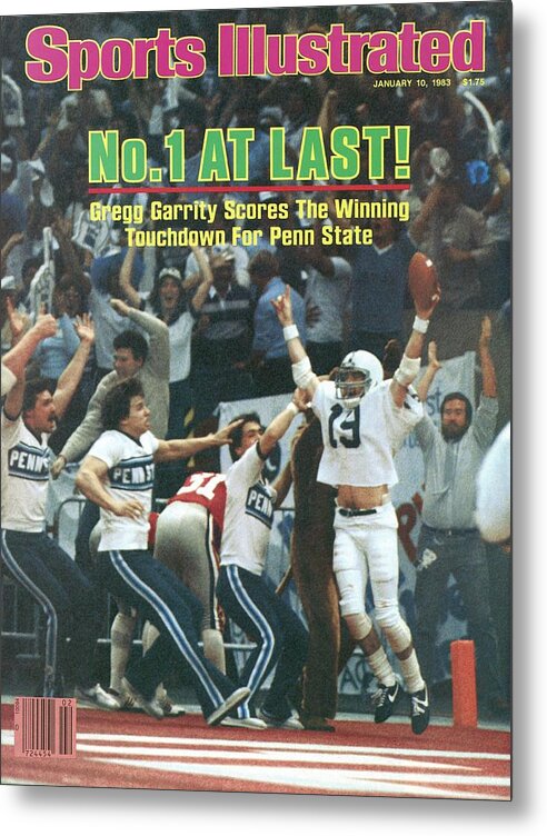 1980-1989 Metal Print featuring the photograph Penn State Gregg Garrity, 1983 Sugar Bowl Sports Illustrated Cover by Sports Illustrated