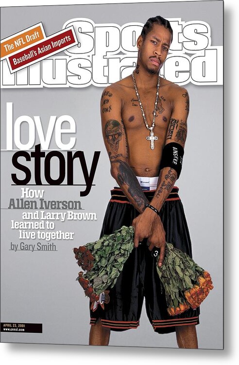Magazine Cover Metal Print featuring the photograph Philadelphia 76ers Allen Iverson Sports Illustrated Cover by Sports Illustrated