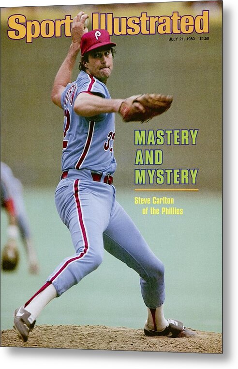 St. Louis Cardinals Metal Print featuring the photograph Philadelphia Phillies Steve Carlton... Sports Illustrated Cover by Sports Illustrated