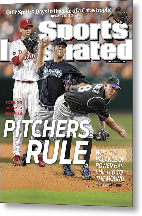 Magazine Cover Metal Print featuring the photograph Pitchers Rule Why The Balance Of Power Has Shifted To The Sports Illustrated Cover by Sports Illustrated