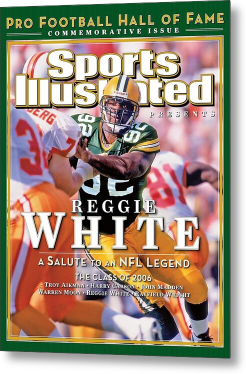 Tampa Metal Print featuring the photograph Reggie White, 2006 Pro Football Hall Of Fame Class Sports Illustrated Cover by Sports Illustrated