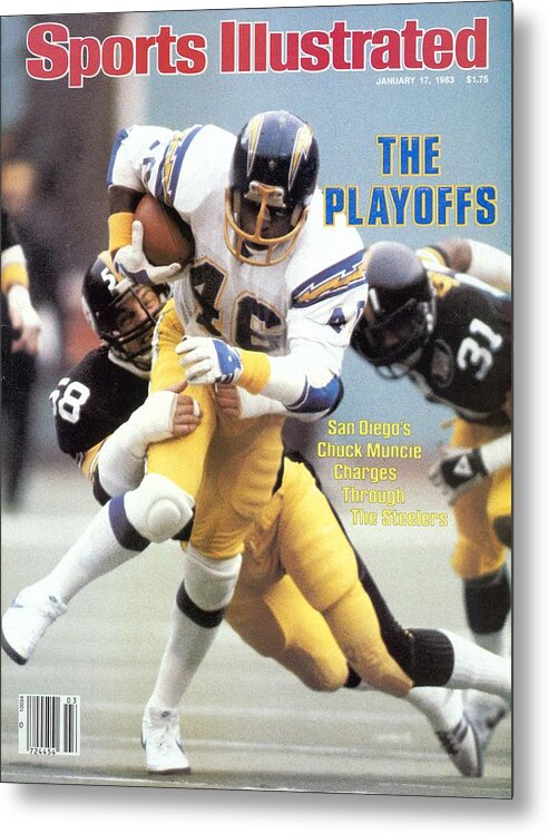 Playoffs Metal Print featuring the photograph San Diego Chargers Chuck Muncie, 1983 Afc Playoffs Sports Illustrated Cover by Sports Illustrated