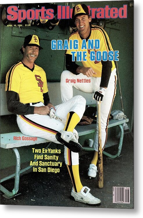 1980-1989 Metal Print featuring the photograph San Diego Padres Goose Gossage And Graig Nettles Sports Illustrated Cover by Sports Illustrated