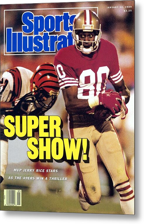 San Francisco 49ers Jerry Rice, Super Bowl Xxiii Sports Illustrated Cover  Metal Print by Sports Illustrated - Sports Illustrated Covers