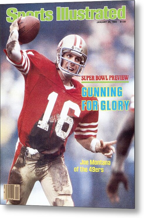 Candlestick Park Metal Print featuring the photograph San Francisco 49ers Qb Joe Montana... Sports Illustrated Cover by Sports Illustrated