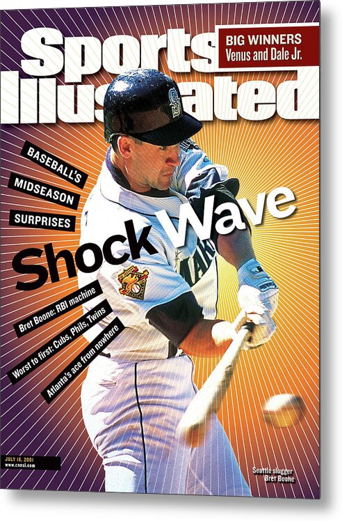 Magazine Cover Metal Print featuring the photograph Seattle Mariners Bret Boone... Sports Illustrated Cover by Sports Illustrated