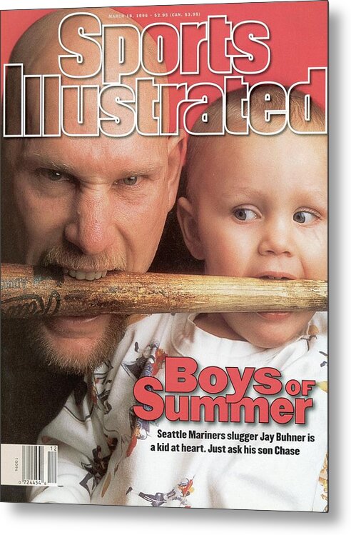 Magazine Cover Metal Print featuring the photograph Seattle Mariners Jay Buhner Sports Illustrated Cover by Sports Illustrated