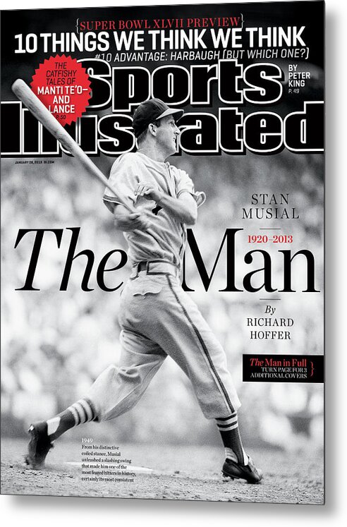 St. Louis Cardinals Metal Print featuring the photograph Stan Musial, The Man 1920 - 2013 Sports Illustrated Cover by Sports Illustrated
