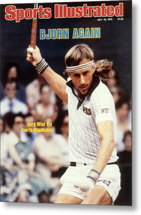 Magazine Cover Metal Print featuring the photograph Sweden Bjorn Borg, 1979 Wimbledon Sports Illustrated Cover by Sports Illustrated