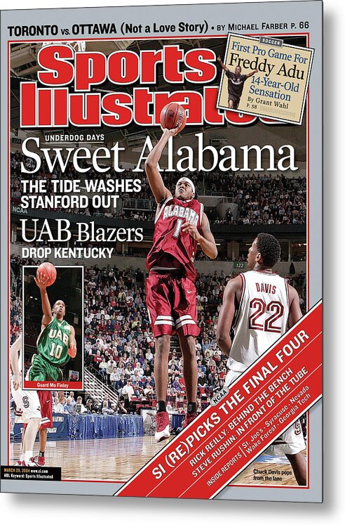 Magazine Cover Metal Print featuring the photograph Sweet Alabama The Tide Washes Stanford Out Sports Illustrated Cover by Sports Illustrated