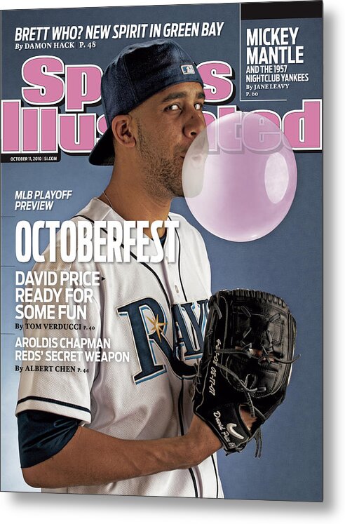 Magazine Cover Metal Print featuring the photograph Tampa Bay Rays David Price Sports Illustrated Cover by Sports Illustrated