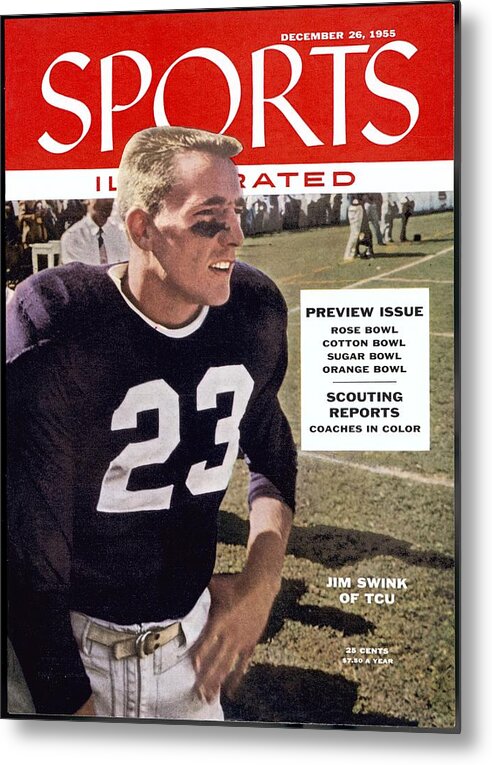 Magazine Cover Metal Print featuring the photograph Tcu Jim Swink Sports Illustrated Cover by Sports Illustrated