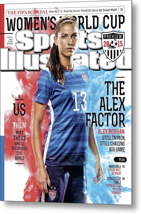 Magazine Cover Metal Print featuring the photograph The Alex Factor Us Vs. Them, Meet The 23 Wholl Reconquer Sports Illustrated Cover by Sports Illustrated