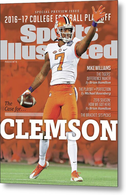 Atlantic Coast Conference Metal Print featuring the photograph The Case For Clemson, 2016-17 College Football Playoff Sports Illustrated Cover by Sports Illustrated